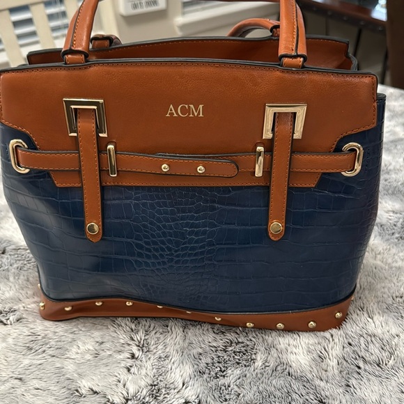 NWOT Davis & Town The Madeline 3-in-1 Purse Croc Embossed Handbag Leather Purse - Picture 9 of 16